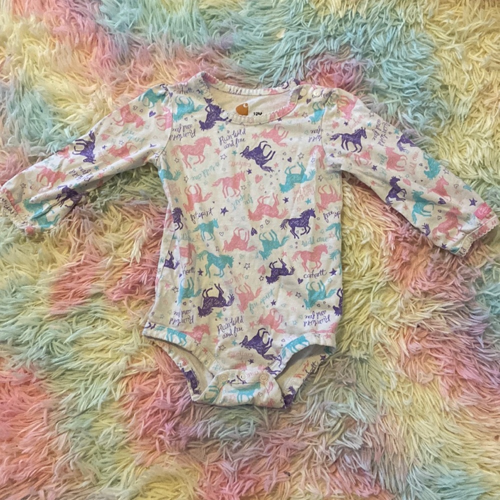 Carhartt 12 Month Long Sleeve Onsie